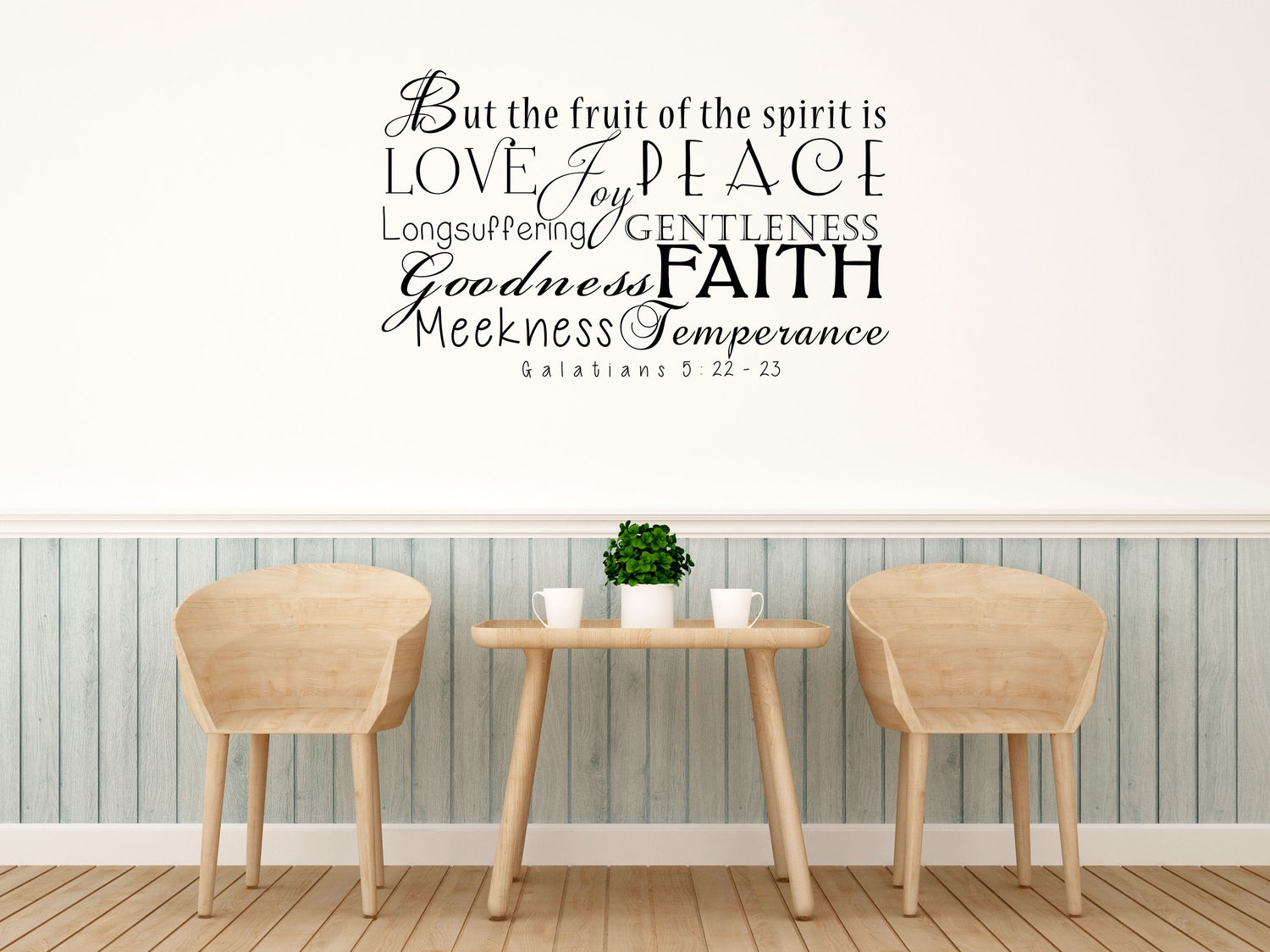 Fruit Of The Spirit - Faith Scripture Sticker Vinyl Wall Decal Inspirational Wall Signs 