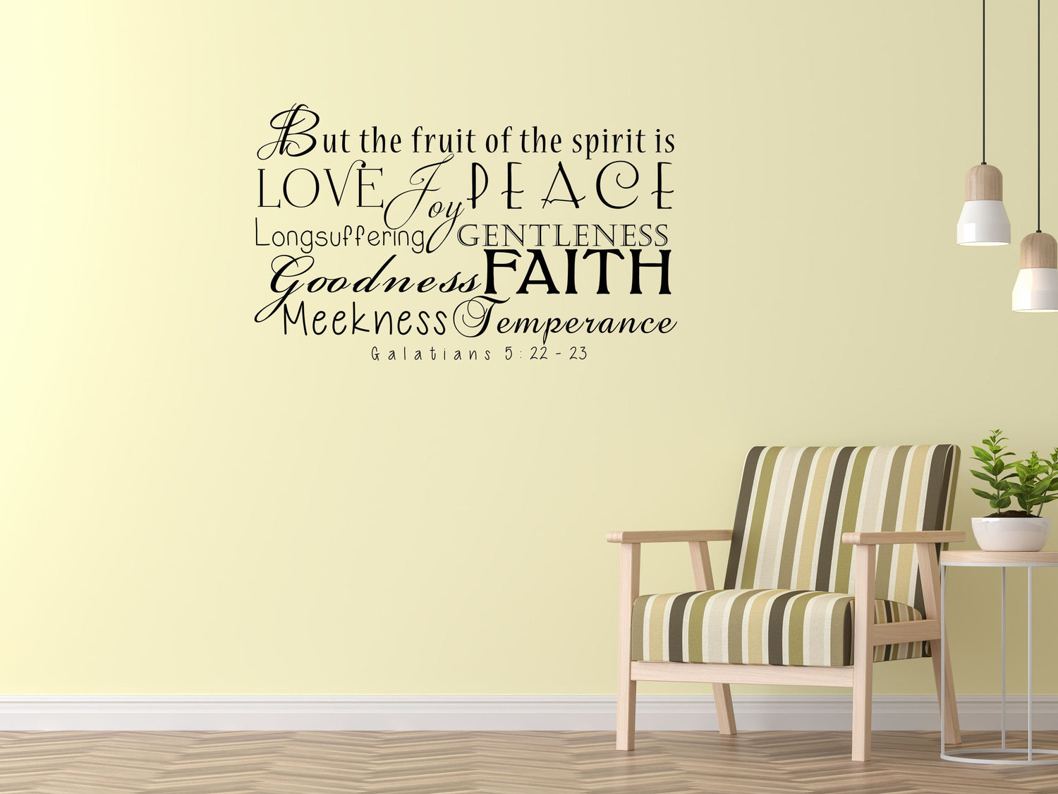 Fruit Of The Spirit - Faith Scripture Sticker Vinyl Wall Decal Inspirational Wall Signs 