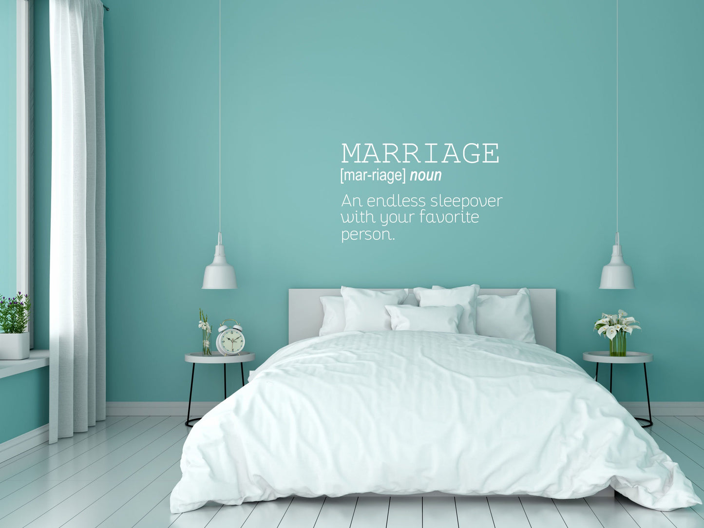 Funny Marriage Decal, Marriage Definition Decal, Humorous Romantic Wall Art, Romantic Wall Art, Wedding Decal, Custom Wedding Vinyl Wall Decal Done 