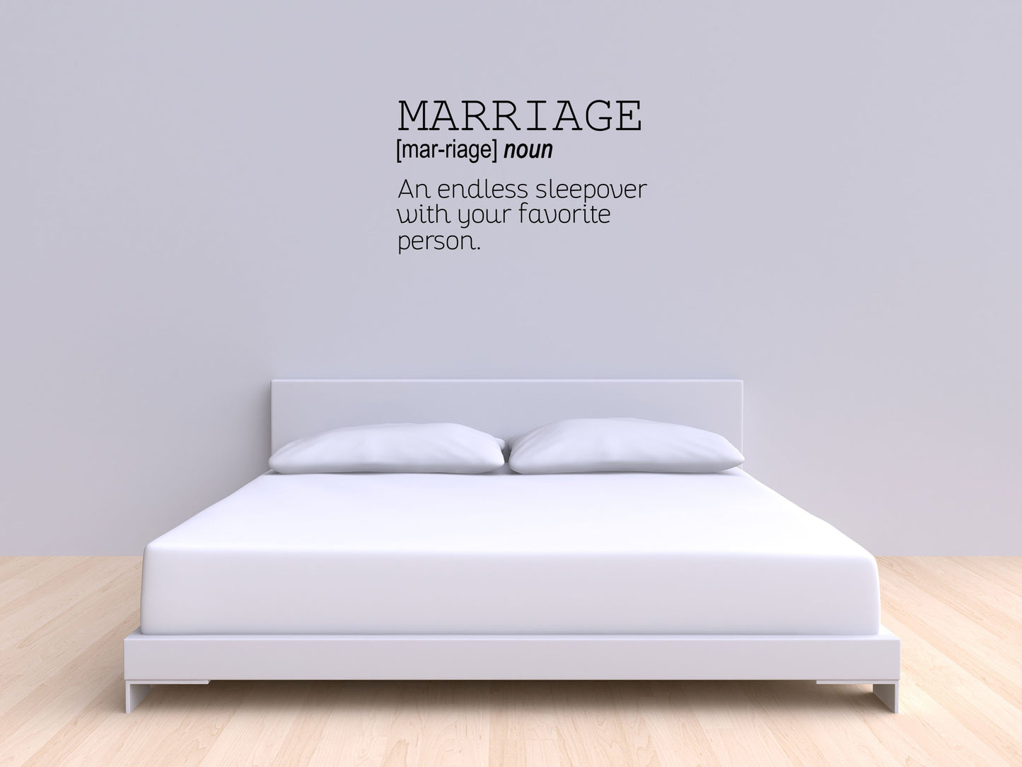 Funny Marriage Decal, Marriage Definition Decal, Humorous Romantic Wall Art, Romantic Wall Art, Wedding Decal, Custom Wedding Vinyl Wall Decal Done 