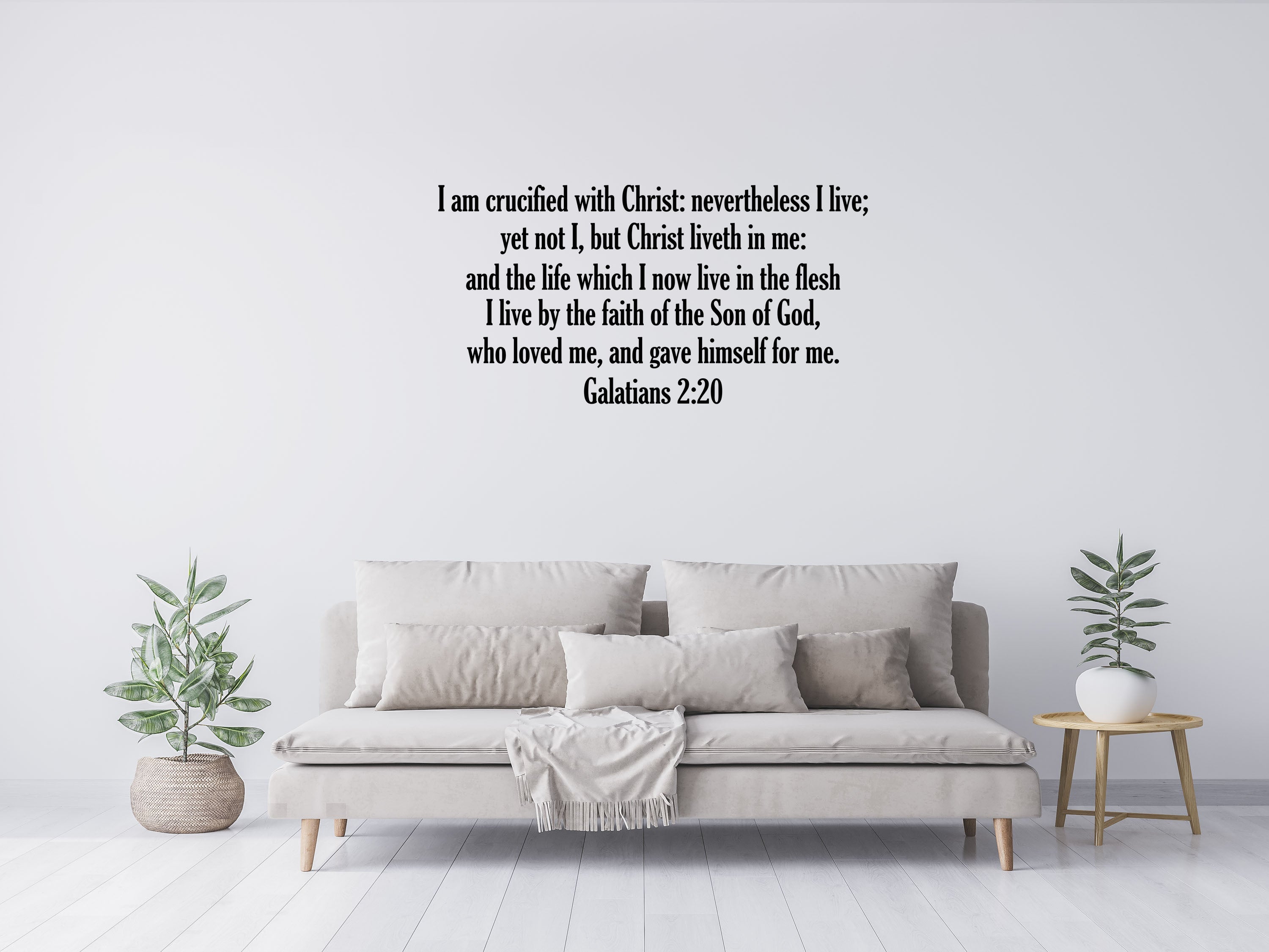 Galatians 2:20 - Scripture Wall Art Vinyl Wall Decal Title Done 