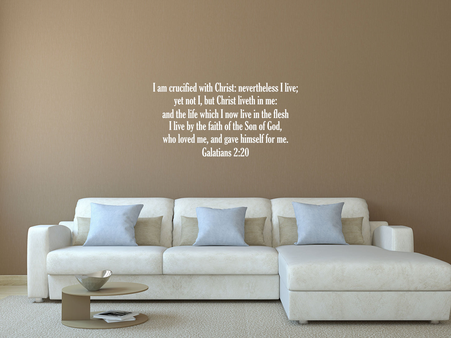 Galatians 2:20 - Scripture Wall Art Vinyl Wall Decal Title Done 