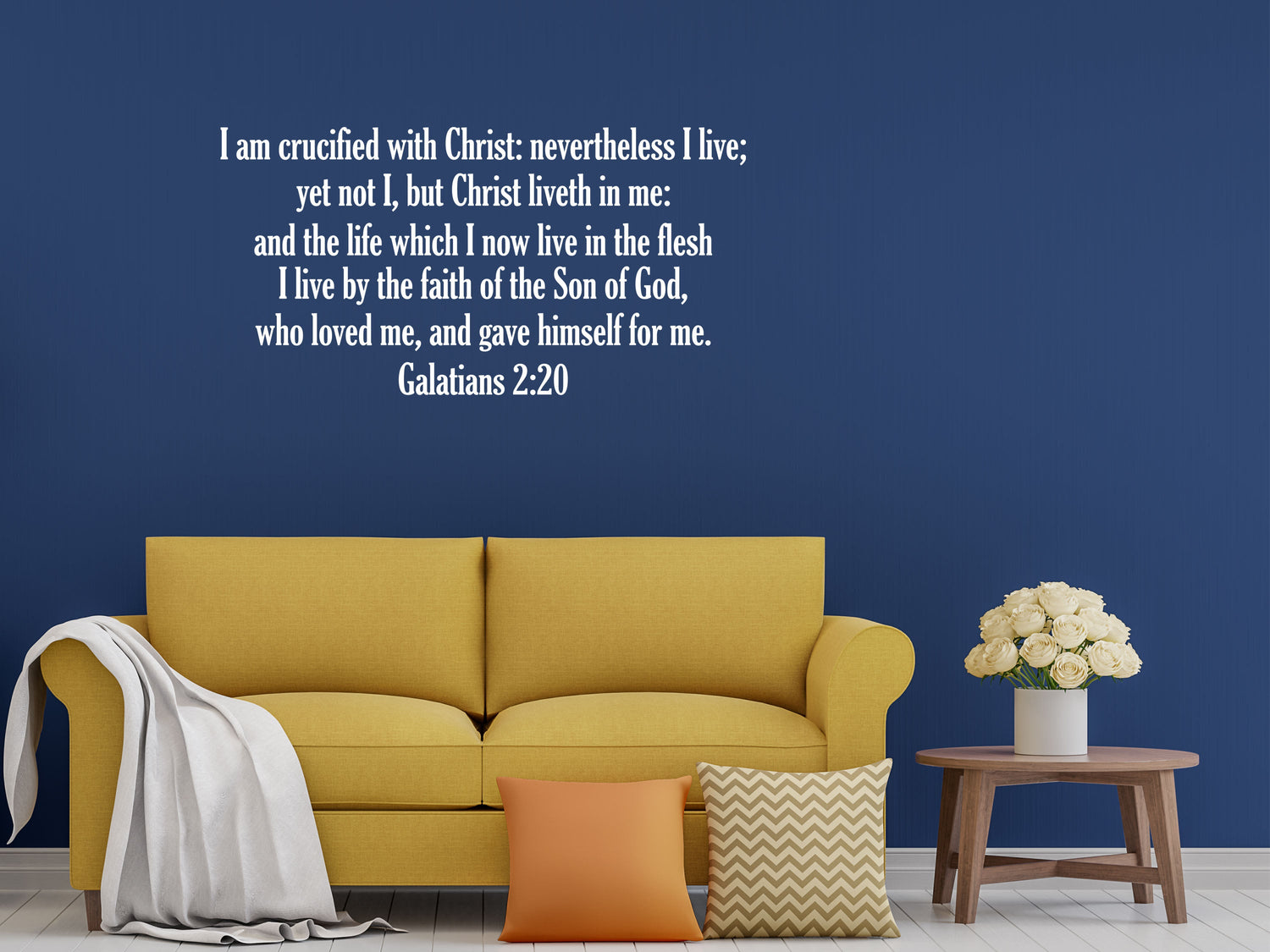 Galatians 2:20 - Scripture Wall Art Vinyl Wall Decal Title Done 