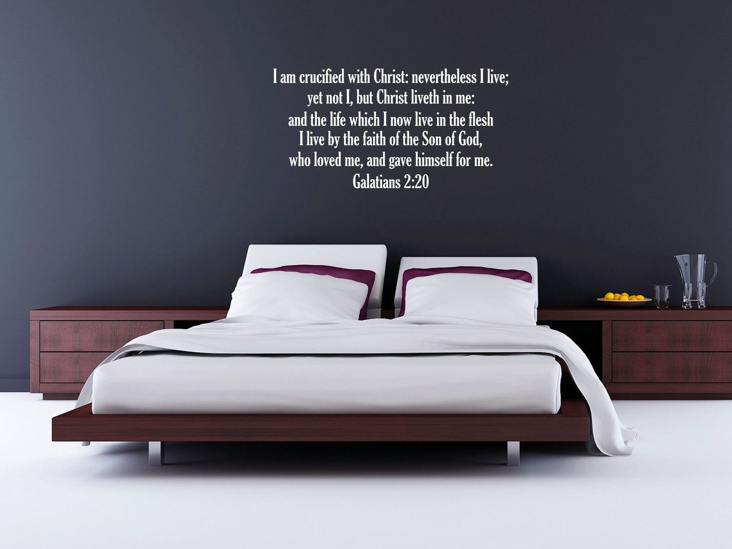 Galatians 2:20 - Scripture Wall Art Vinyl Wall Decal Title Done 