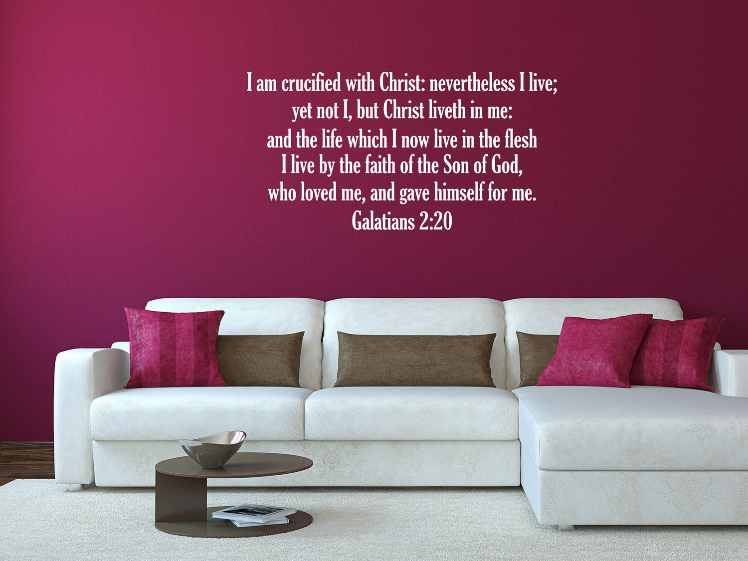 Galatians 2:20 - Scripture Wall Art Vinyl Wall Decal Title Done 