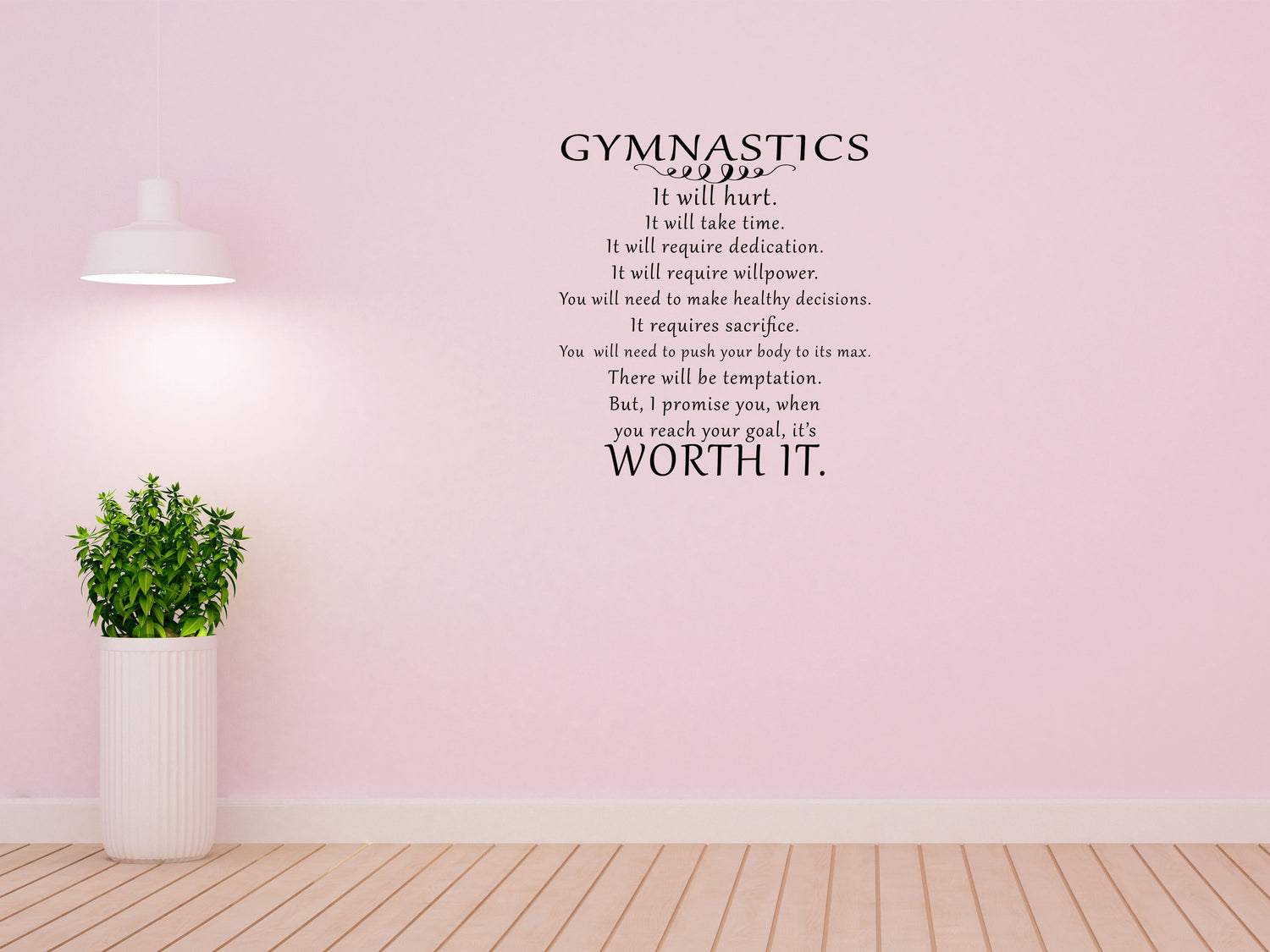 Girls Gymnastics Sticker Quote - Inspirational Wall Decals Vinyl Wall Decal Inspirational Wall Signs 