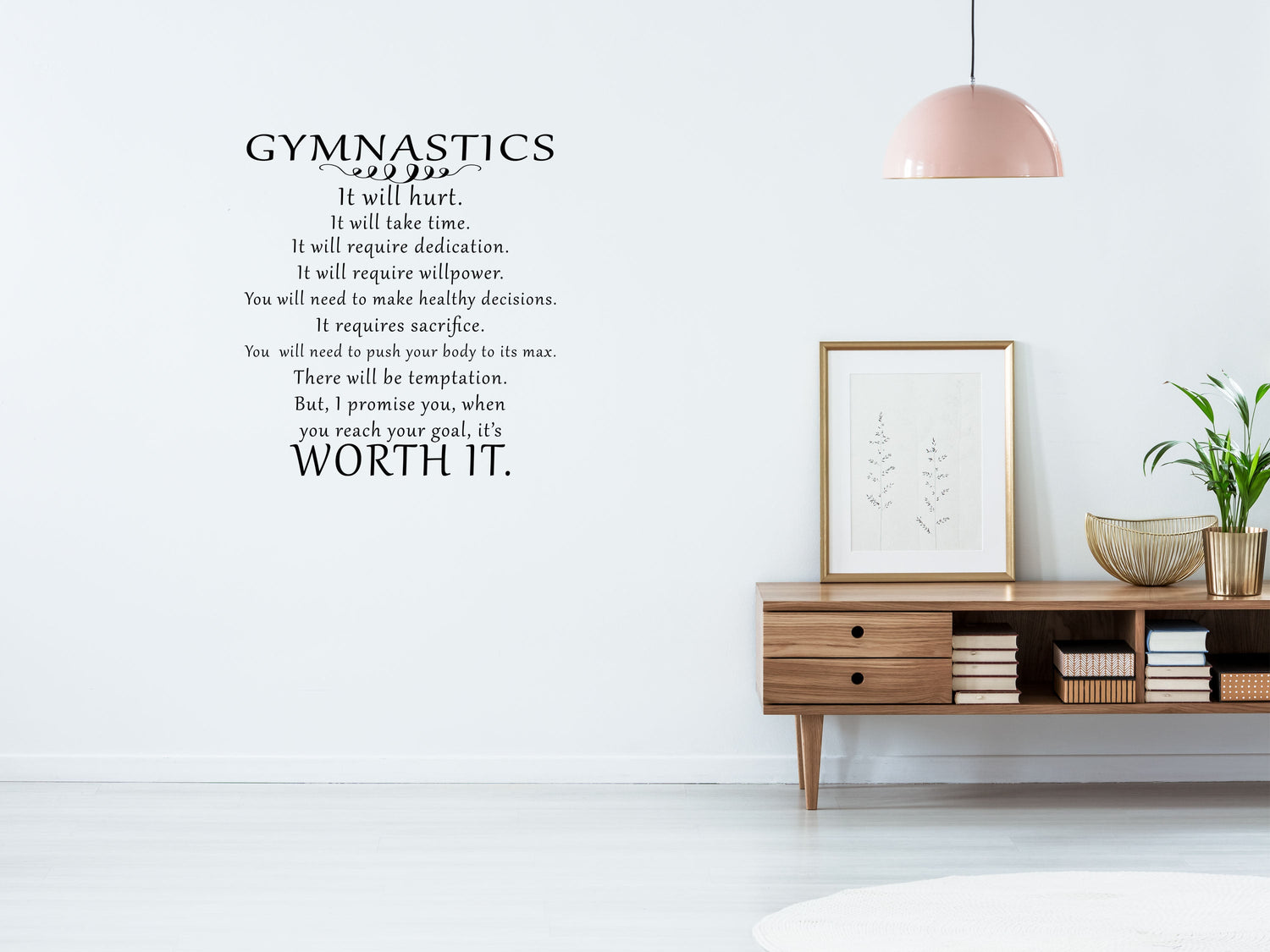 Girls Gymnastics Sticker Quote - Inspirational Wall Decals Vinyl Wall Decal Inspirational Wall Signs 