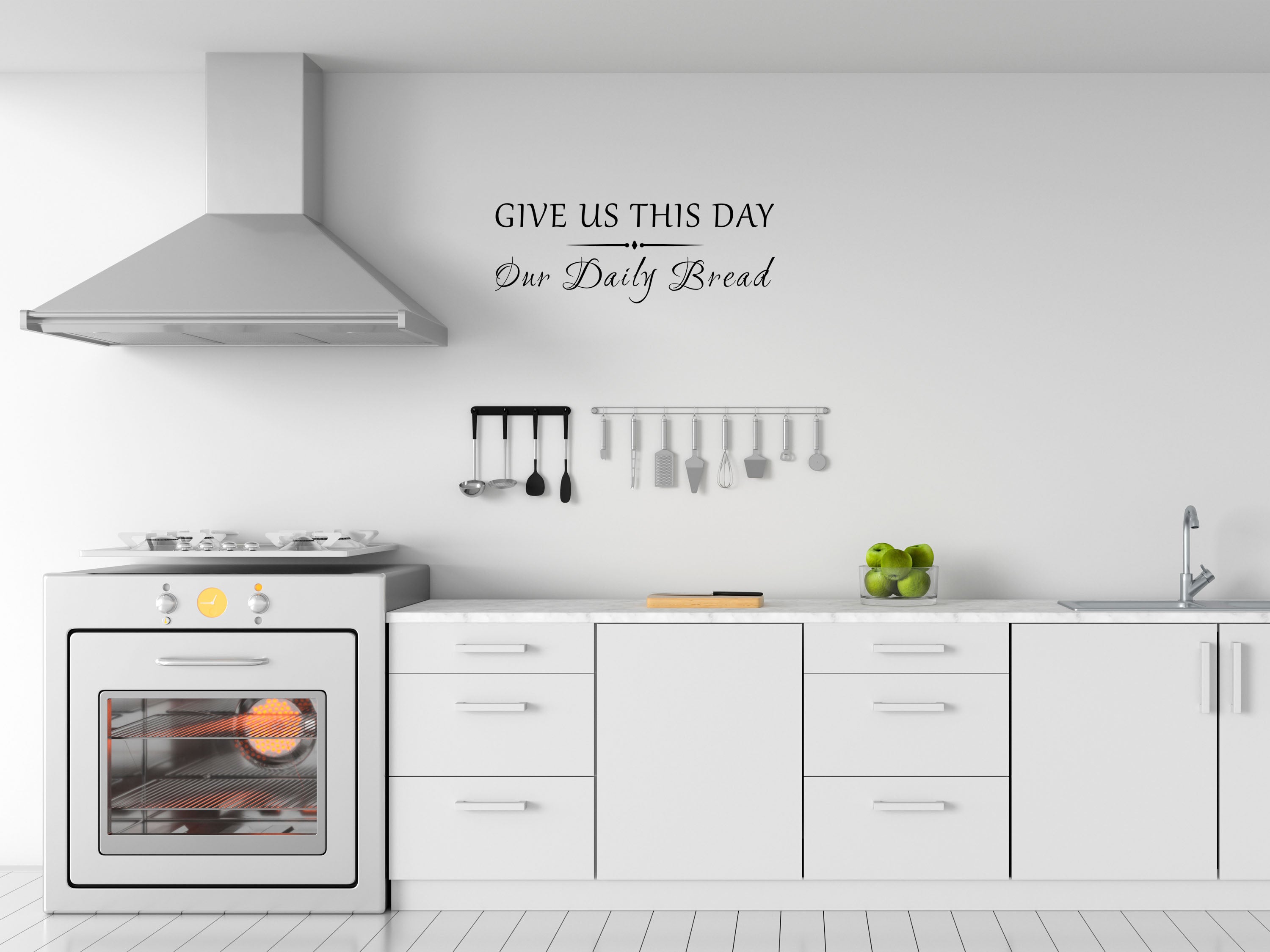 Give Us This Day Our Daily Bread - Inspirational Wall Decals Vinyl Wall Decal Inspirational Wall Signs 