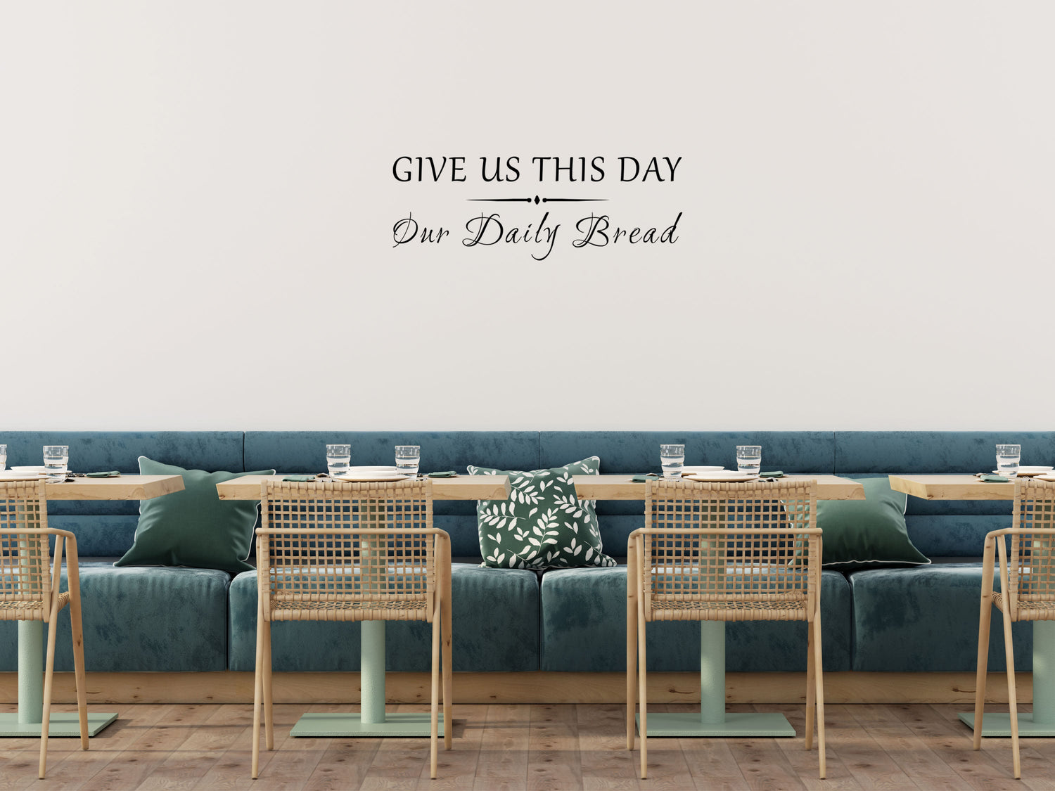 Give Us This Day Our Daily Bread - Inspirational Wall Decals Vinyl Wall Decal Inspirational Wall Signs 