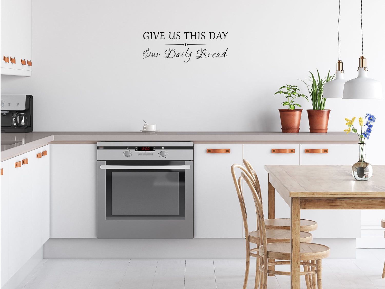 Give Us This Day Our Daily Bread - Inspirational Wall Decals Vinyl Wall Decal Inspirational Wall Signs 