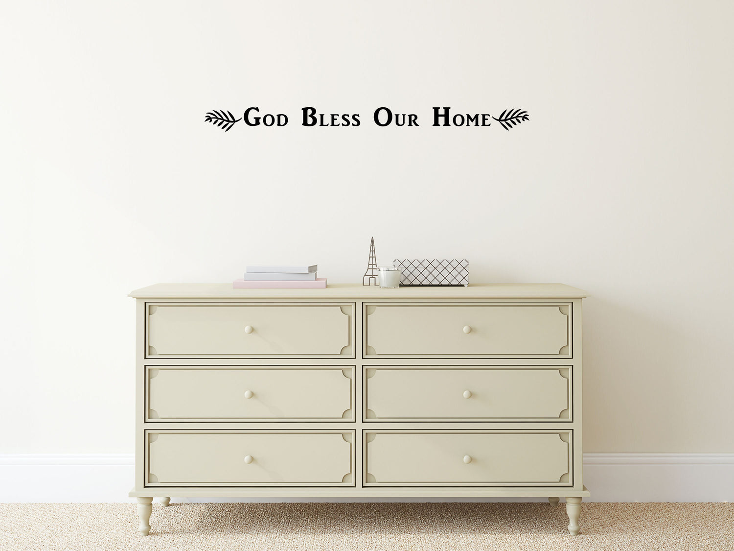 God Bless Our Home - Home Wall Decor- Inspirational Wall Decals Vinyl Wall Decal Inspirational Wall Signs 