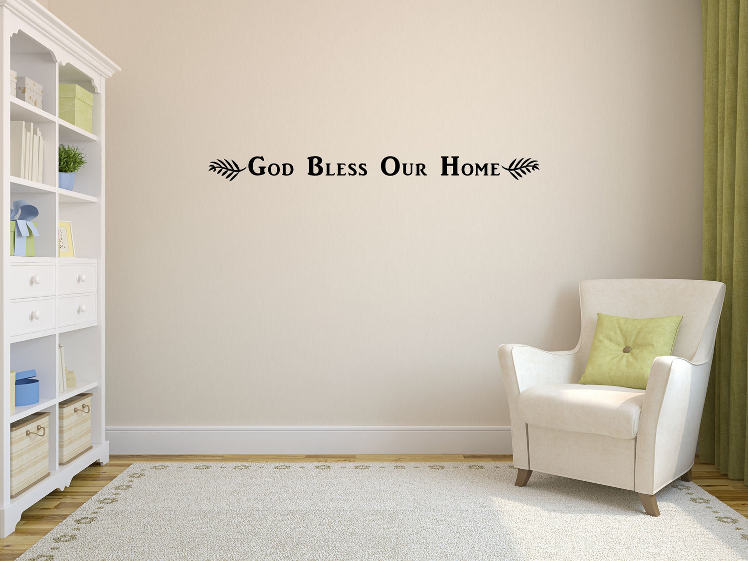 God Bless Our Home - Home Wall Decor- Inspirational Wall Decals Vinyl Wall Decal Inspirational Wall Signs 