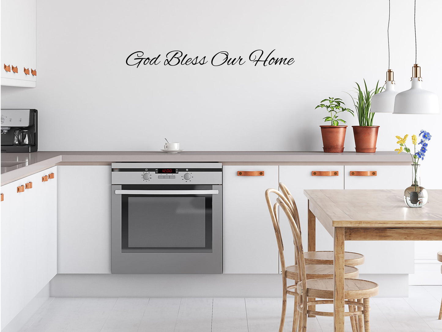 God Bless Our Home - Vinyl Wall Quote - Inspirational Wall Decals Vinyl Wall Decal Inspirational Wall Signs 