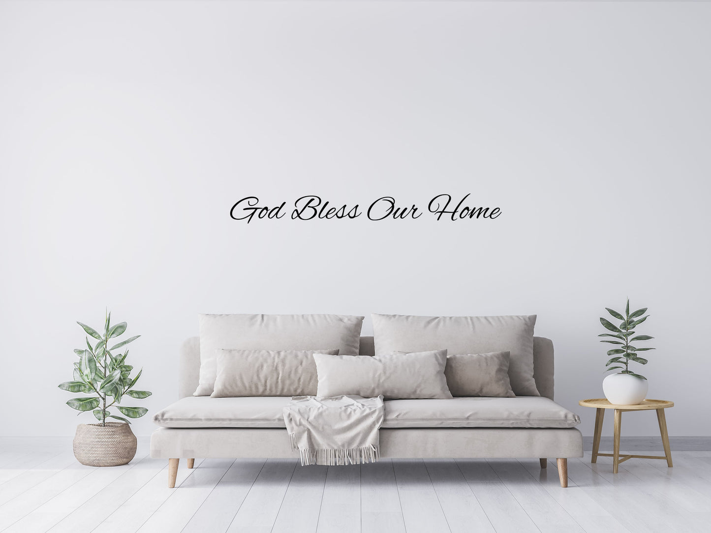 God Bless Our Home - Vinyl Wall Quote - Inspirational Wall Decals Vinyl Wall Decal Inspirational Wall Signs 