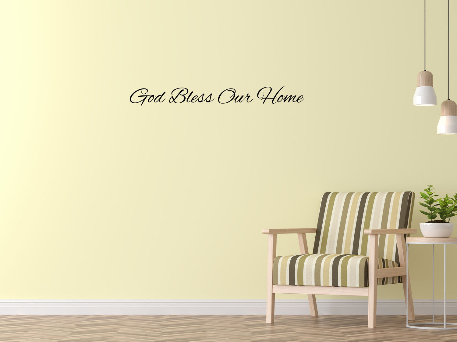 God Bless Our Home - Vinyl Wall Quote - Inspirational Wall Decals Vinyl Wall Decal Inspirational Wall Signs 