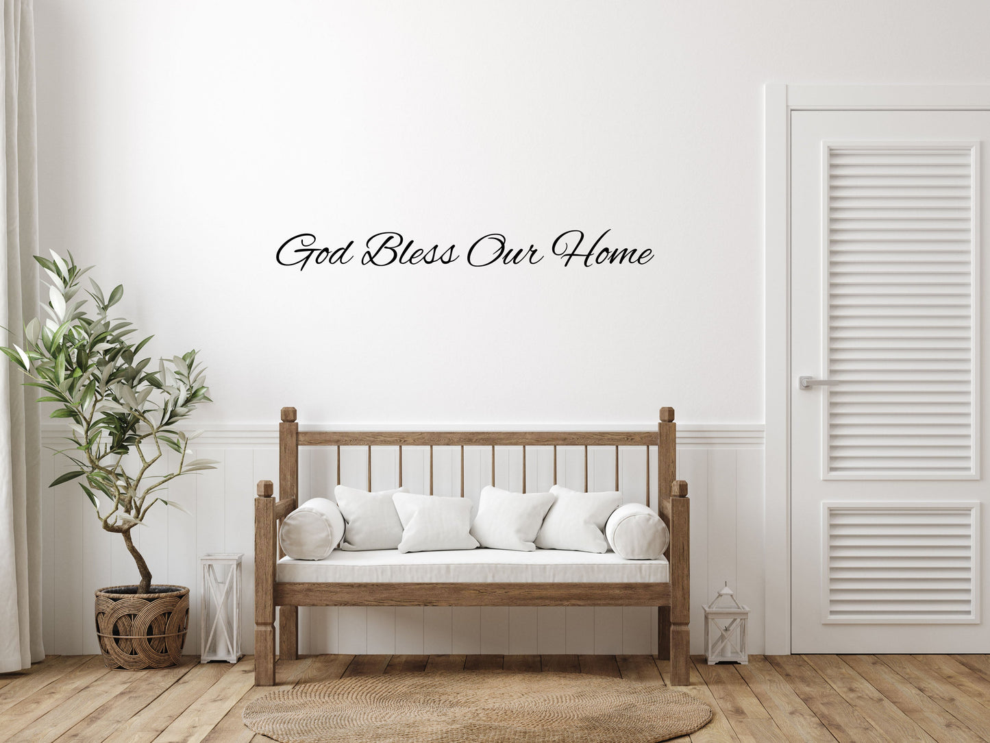 God Bless Our Home - Vinyl Wall Quote - Inspirational Wall Decals Vinyl Wall Decal Inspirational Wall Signs 