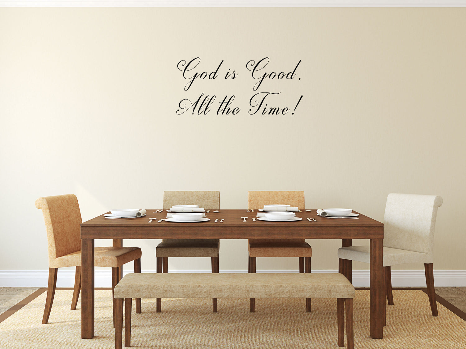 God Is Good All The Time - Handmade Wall Art Vinyl Wall Decal Inspirational Wall Signs 