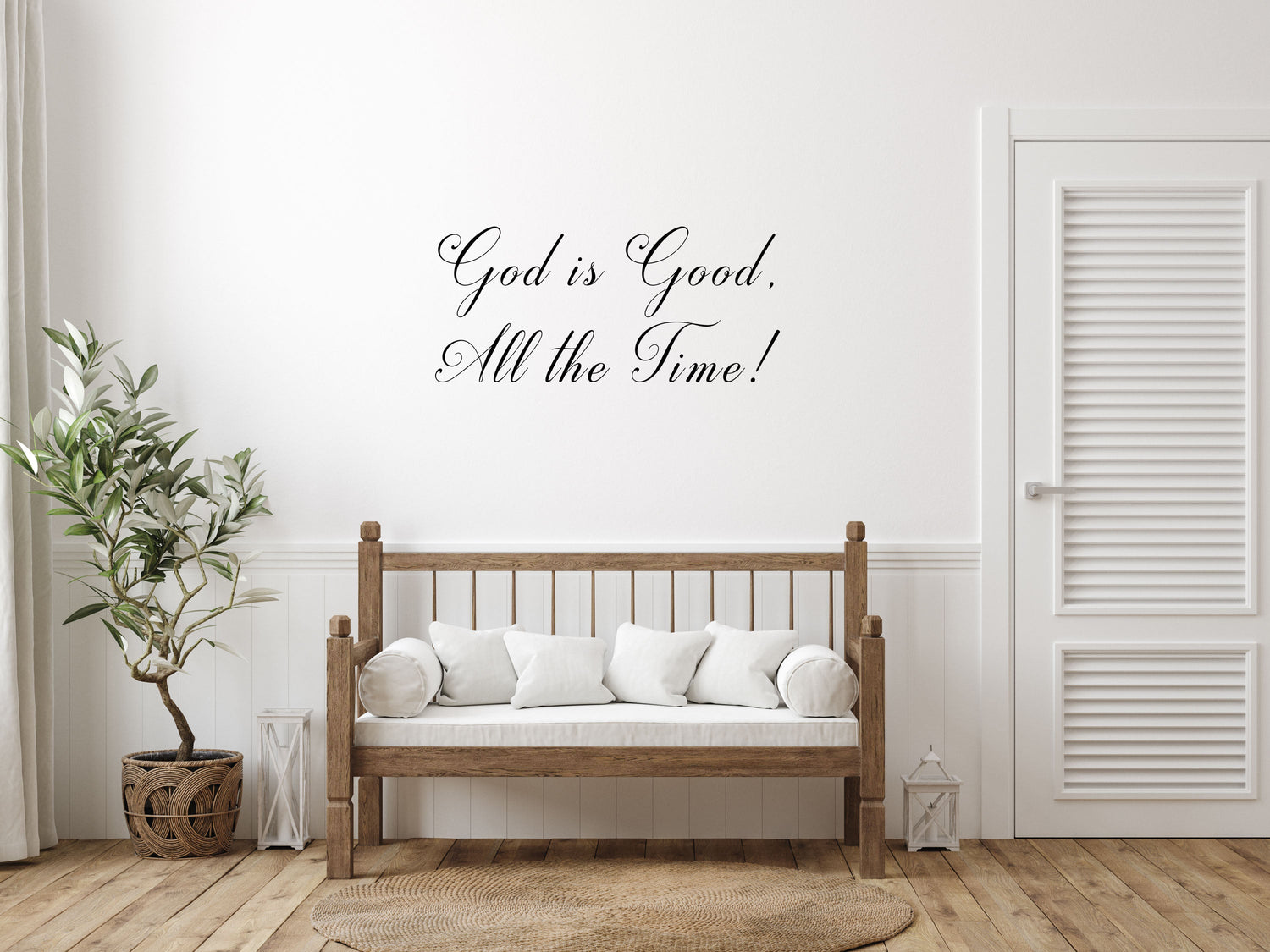 God Is Good All The Time - Handmade Wall Art Vinyl Wall Decal Inspirational Wall Signs 