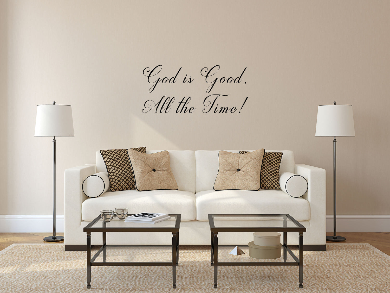 God Is Good All The Time - Handmade Wall Art Vinyl Wall Decal Inspirational Wall Signs 