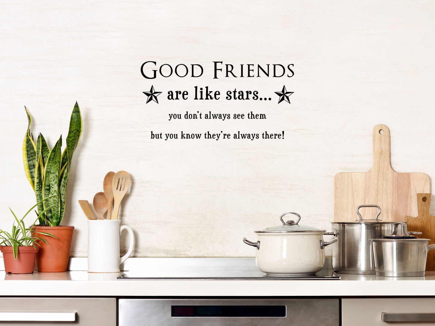 Good Friends Are Like Stars - Family Friends Wall Quotes - Inspirational Wall Decals Vinyl Wall Decal Inspirational Wall Signs 