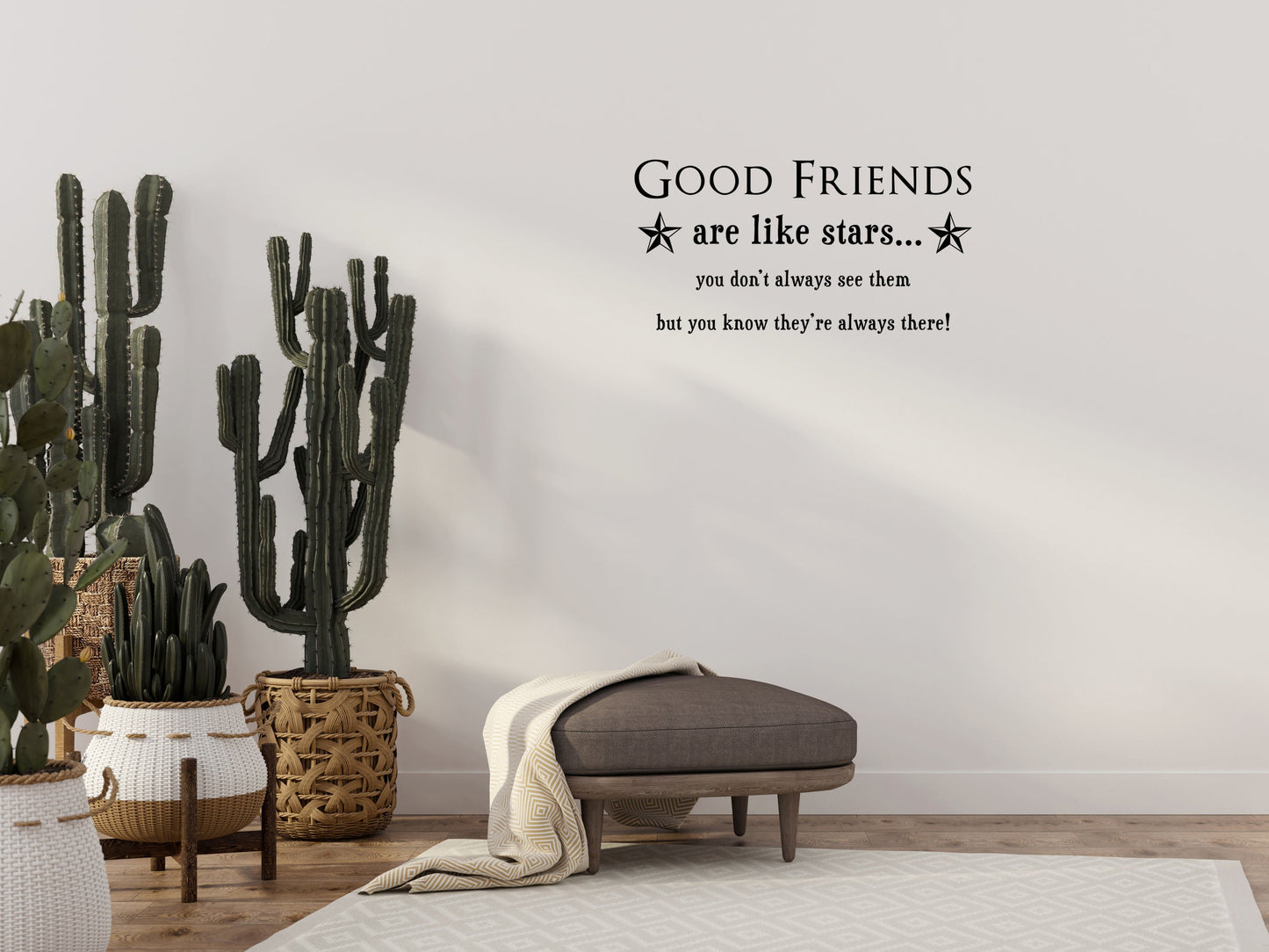 Good Friends Are Like Stars - Family Friends Wall Quotes - Inspirational Wall Decals Vinyl Wall Decal Inspirational Wall Signs 