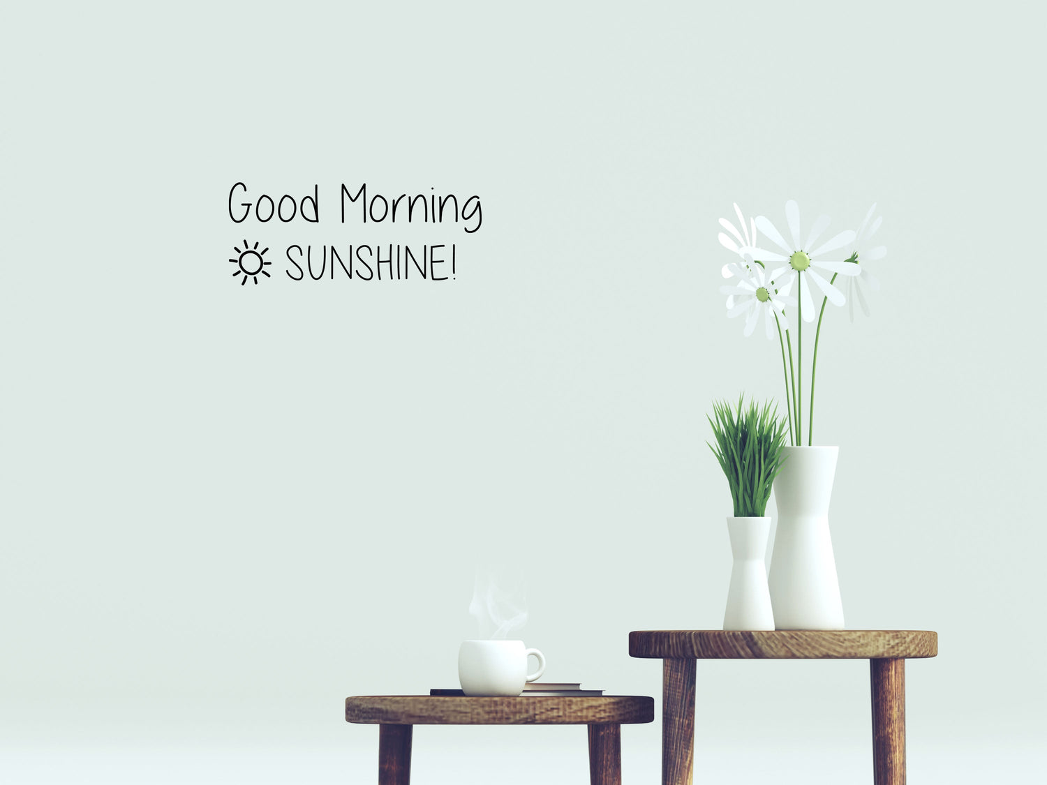 Good Morning Sunshine Vinyl Wall Decal Vinyl Wall Decal Inspirational Wall Signs 