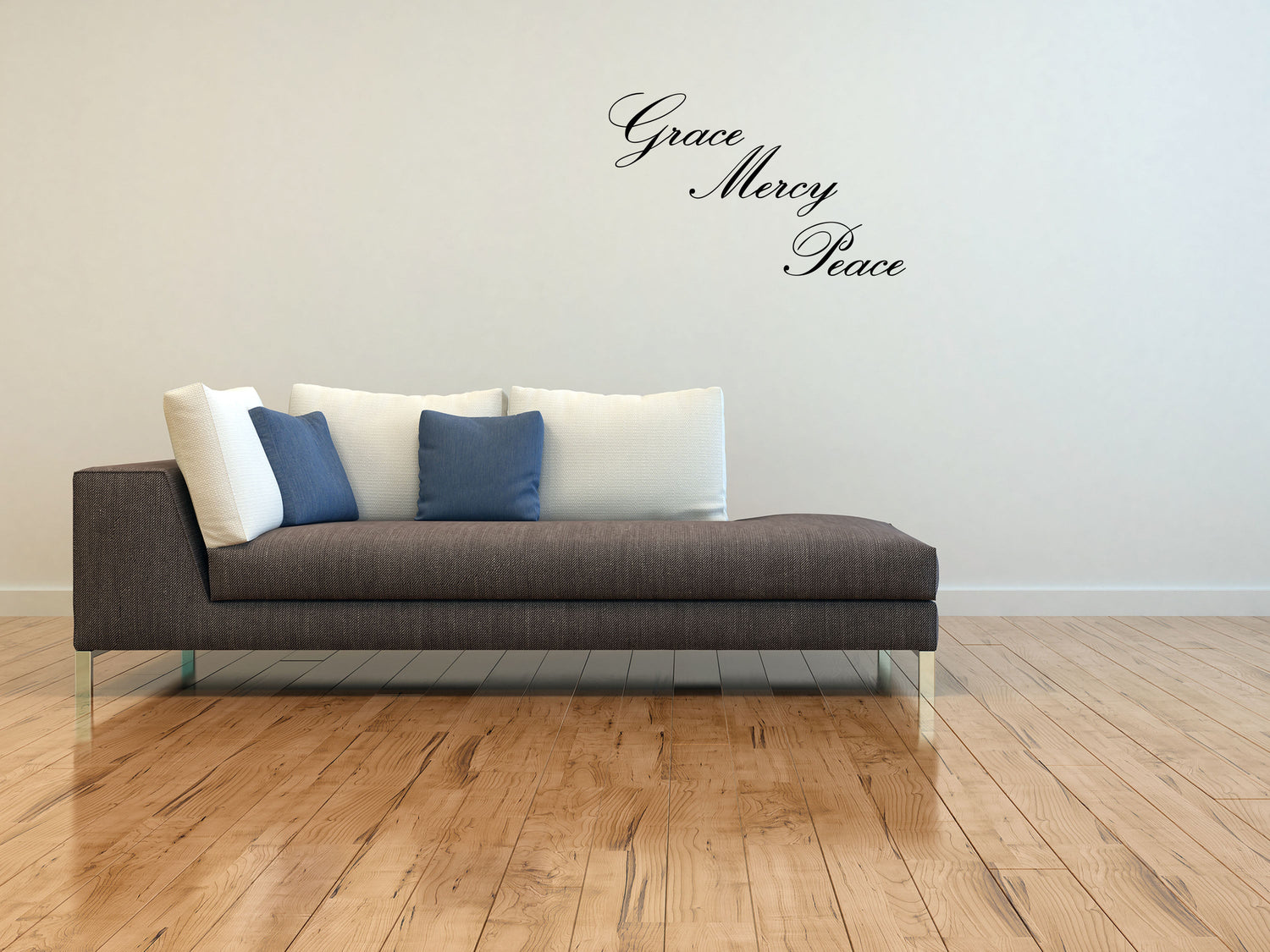 Grace Mercy Peace - Religious Wall Decal - Christian Art - Home Décor - Scripture Wall Art Sign Vinyl Wall Decal Inspirational Wall Signs 