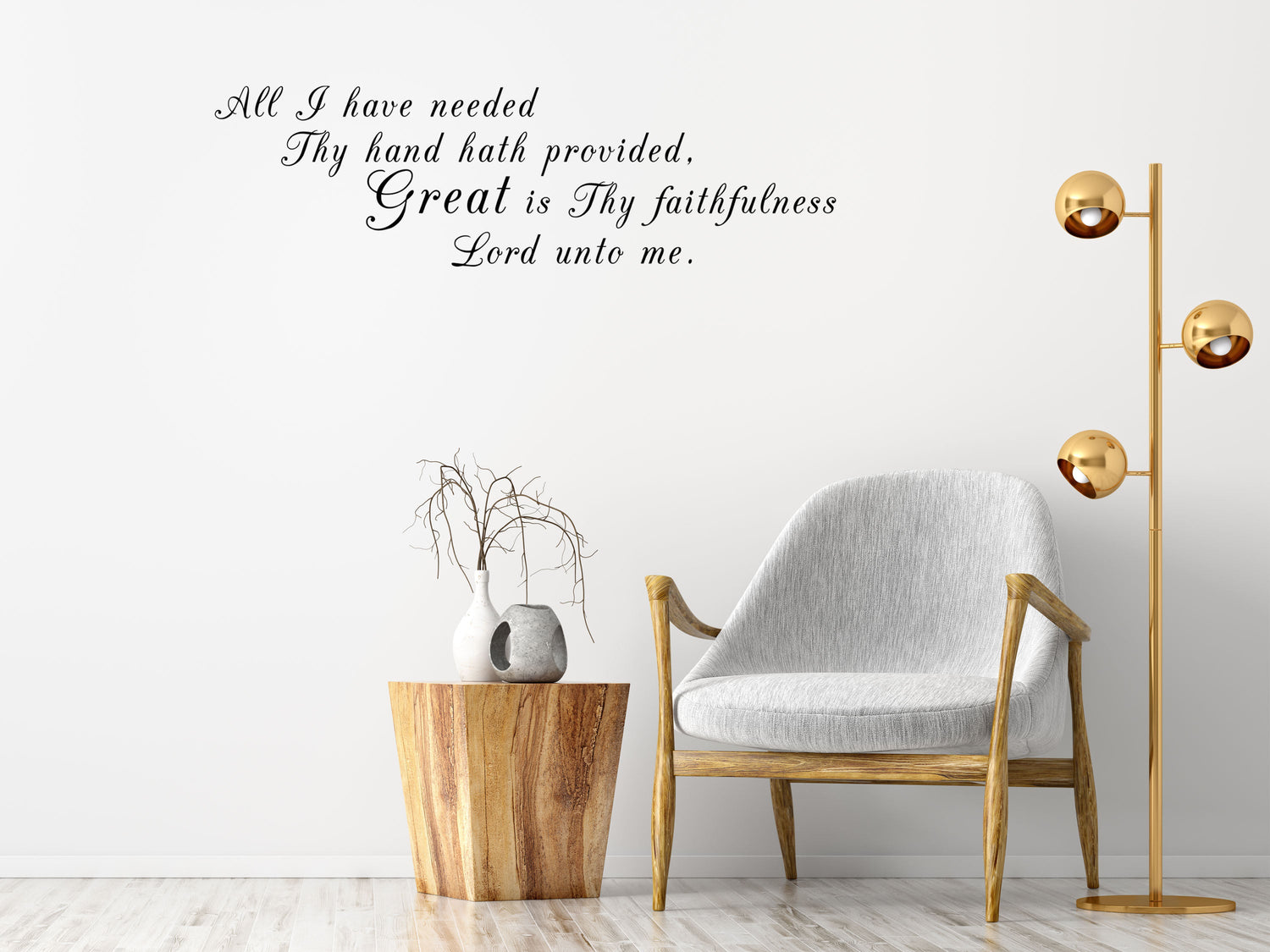 Great Is Thy Faithfulness - Hymn Decal Vinyl Wall Decal Title Done 