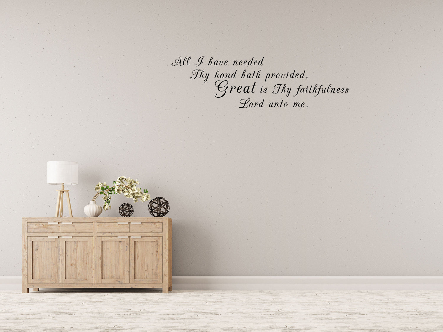 Great Is Thy Faithfulness - Hymn Decal Vinyl Wall Decal Title Done 