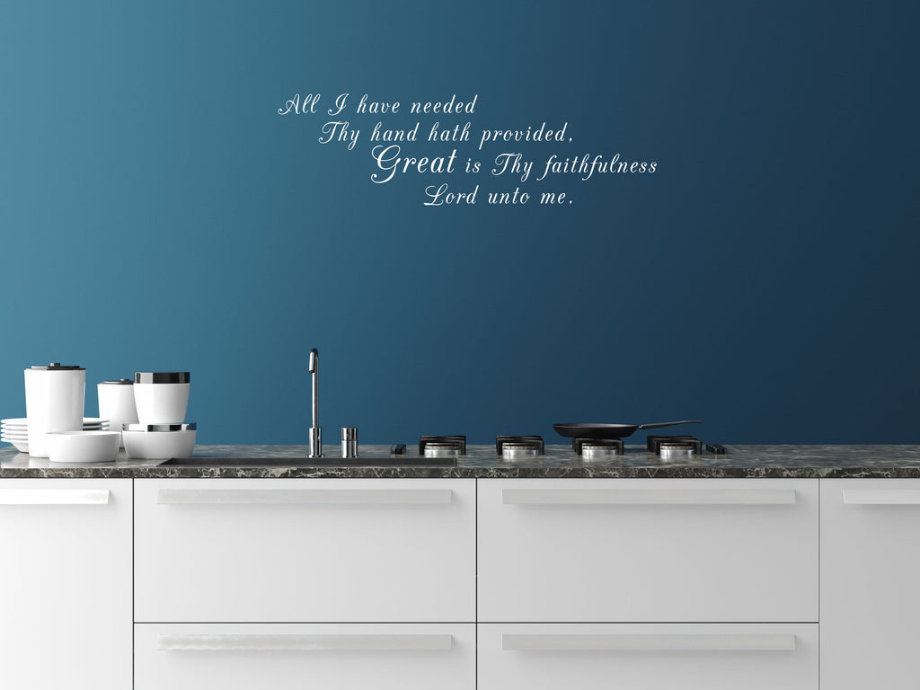 Great Is Thy Faithfulness - Hymn Decal Vinyl Wall Decal Title Done 