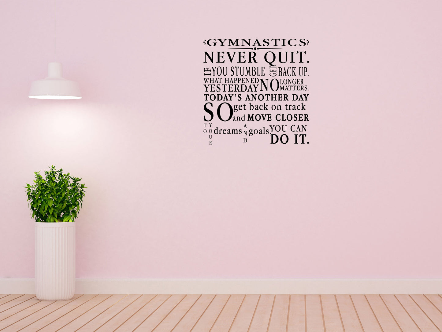 Gymnastics Bedroom Wall Sticker Quote - Inspirational Wall Decals Vinyl Wall Decal Inspirational Wall Signs 