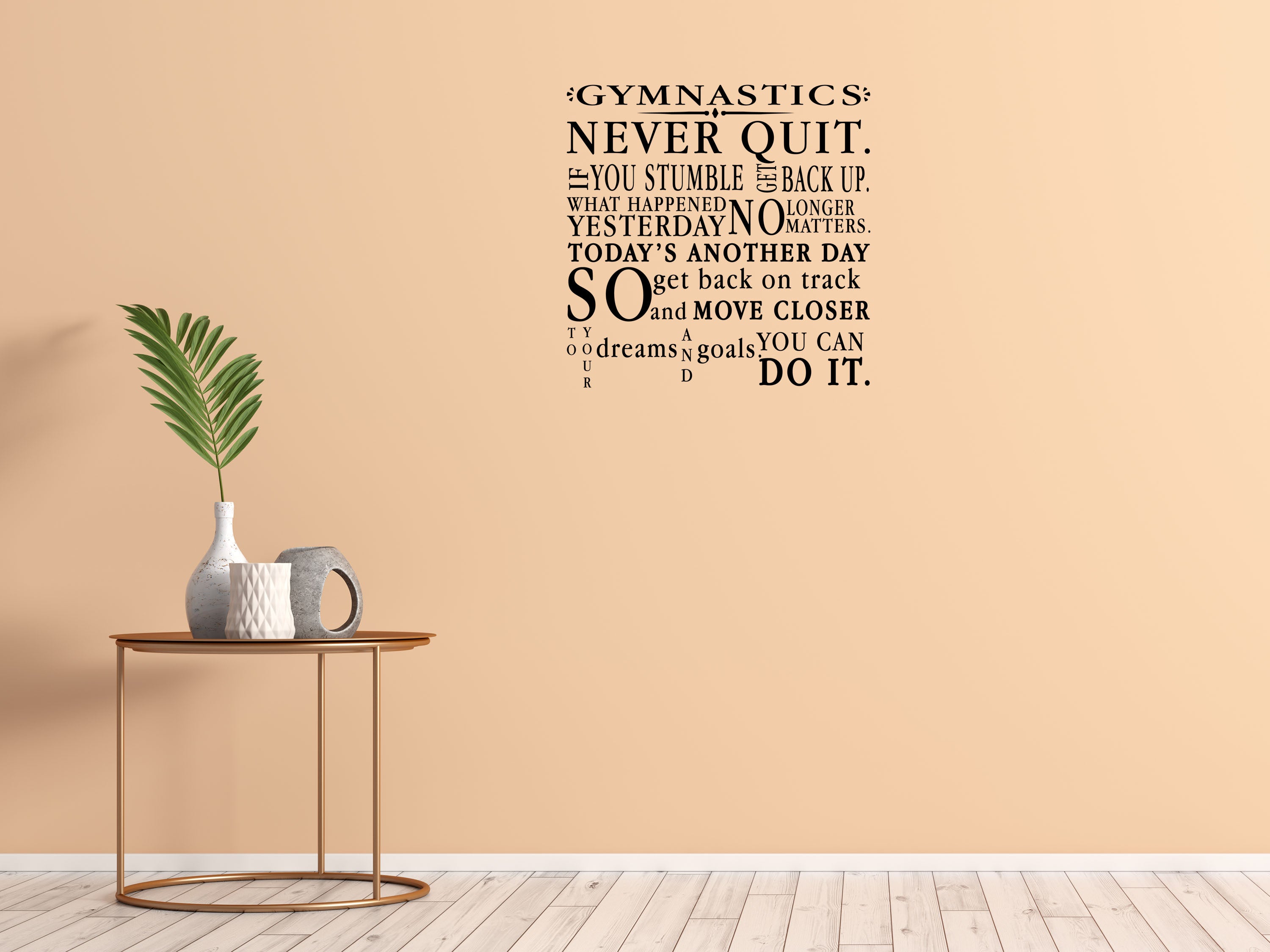 Gymnastics Bedroom Wall Sticker Quote - Inspirational Wall Decals Vinyl Wall Decal Inspirational Wall Signs 