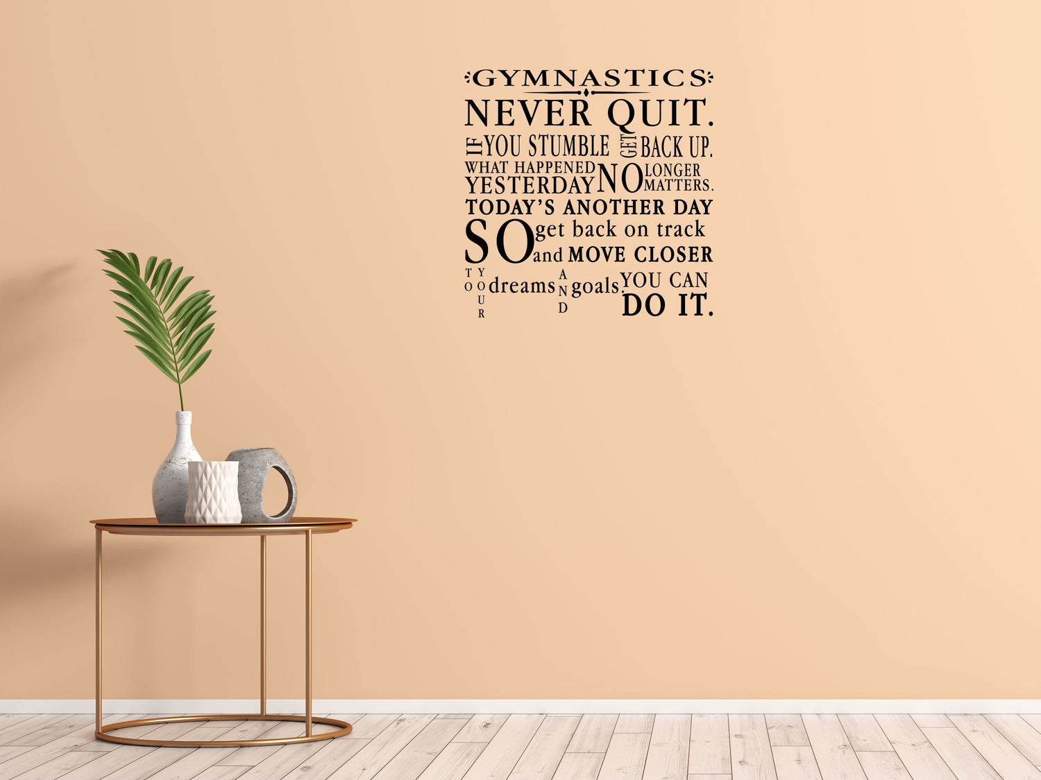 Gymnastics Bedroom Wall Sticker Quote - Inspirational Wall Decals Vinyl Wall Decal Inspirational Wall Signs 