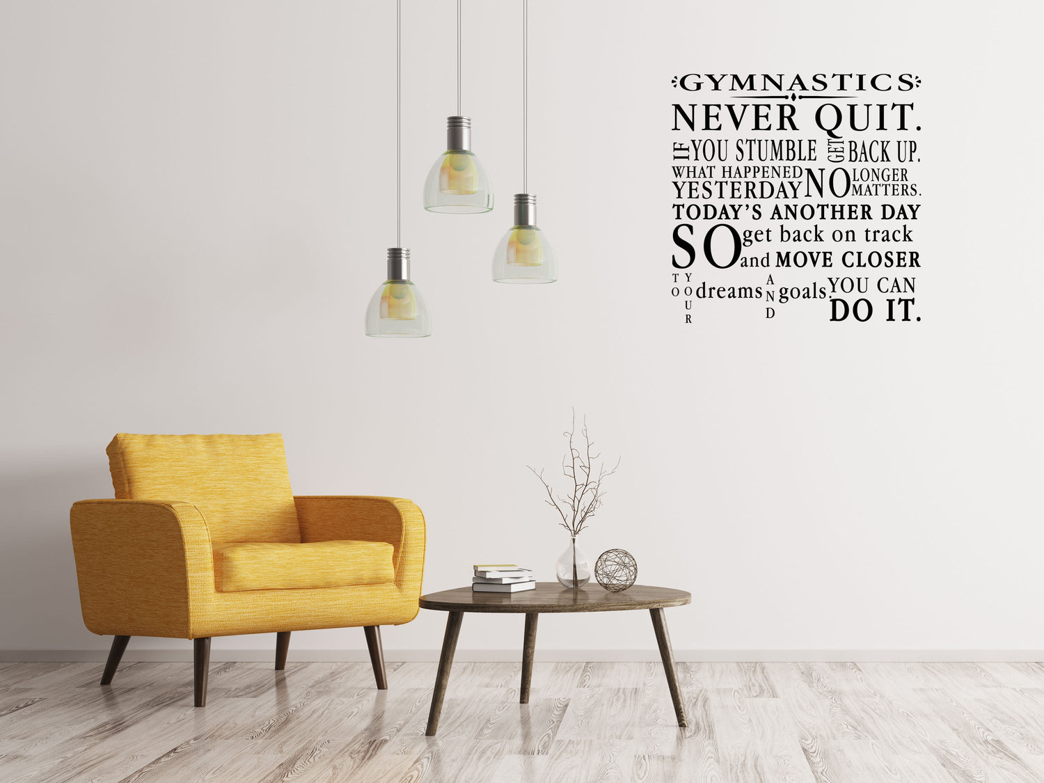 Gymnastics Bedroom Wall Sticker Quote - Inspirational Wall Decals Vinyl Wall Decal Inspirational Wall Signs 