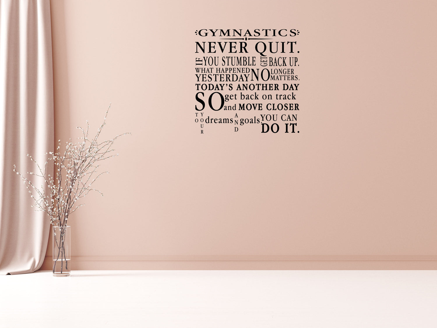 Gymnastics Vinyl Sticker - Inspirational Wall Decals Vinyl Wall Decal Inspirational Wall Signs 