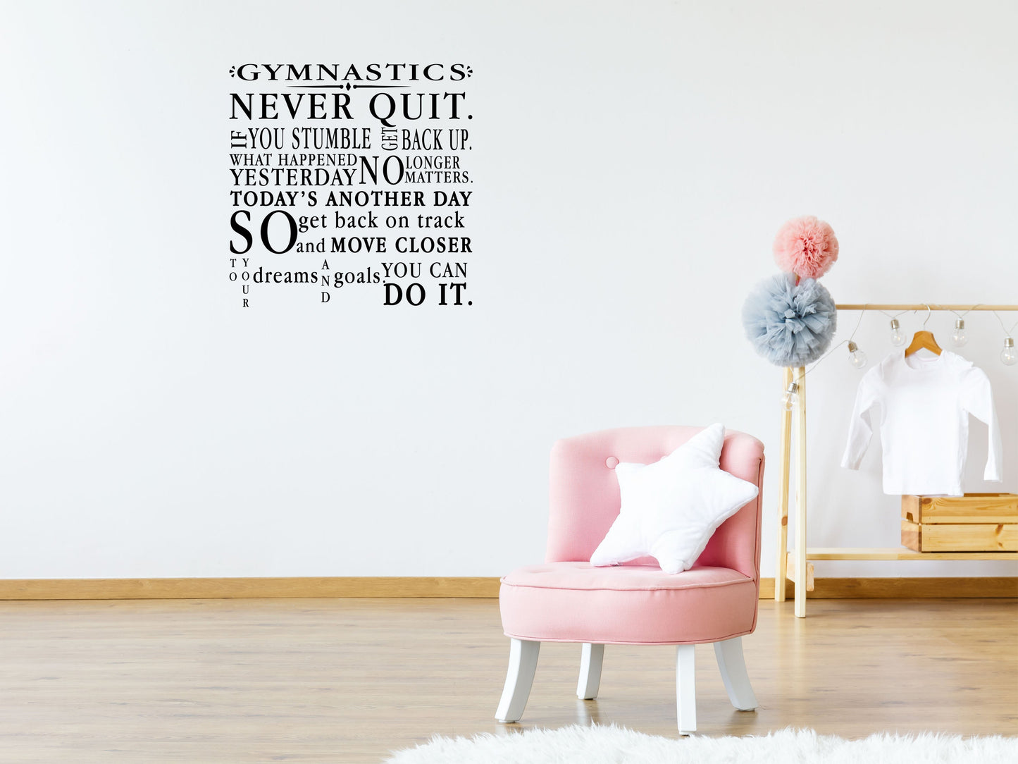 Gymnastics Vinyl Sticker - Inspirational Wall Decals Vinyl Wall Decal Inspirational Wall Signs 