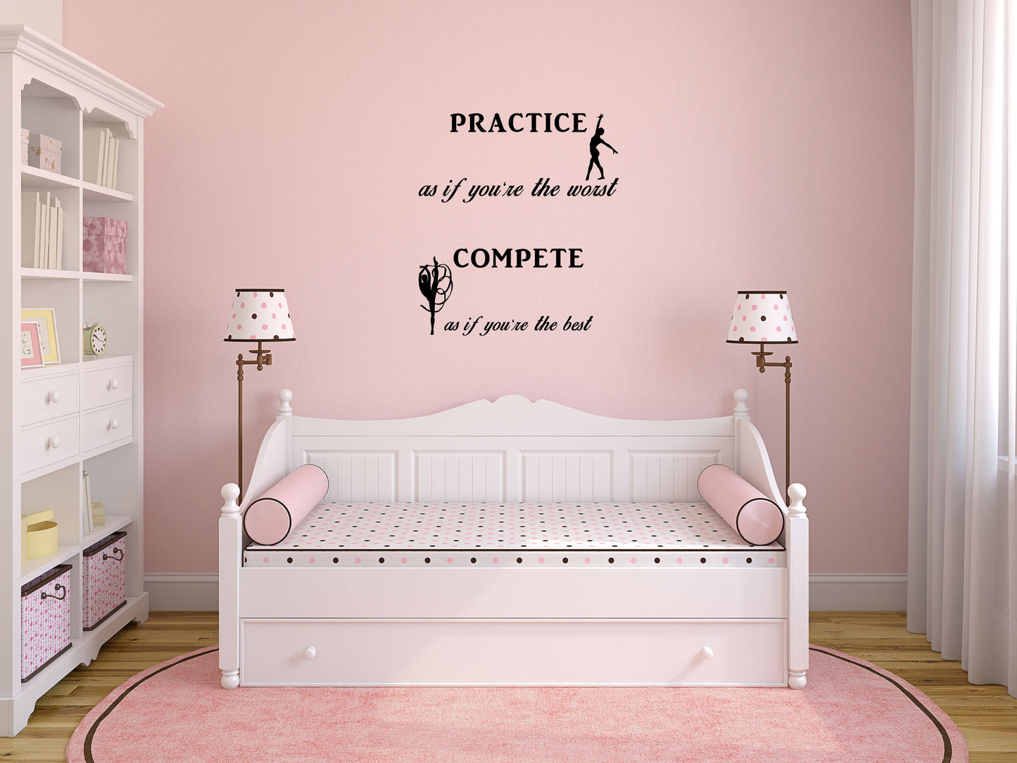 Gymnastics Wall Decal Christian Wall Quote Handmade Vinyl Wall Art Custom Orders Custom Vinyl Decals Custom Art Gymnastics Quote Vinyl Wall Decal Inspirational Wall Signs 