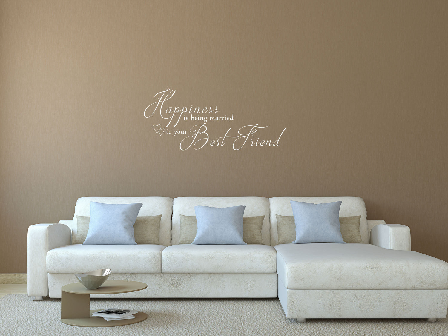 Happiness Is Being Married To Your Best Friend Vinyl Wall Decal Inspirational Wall Signs 