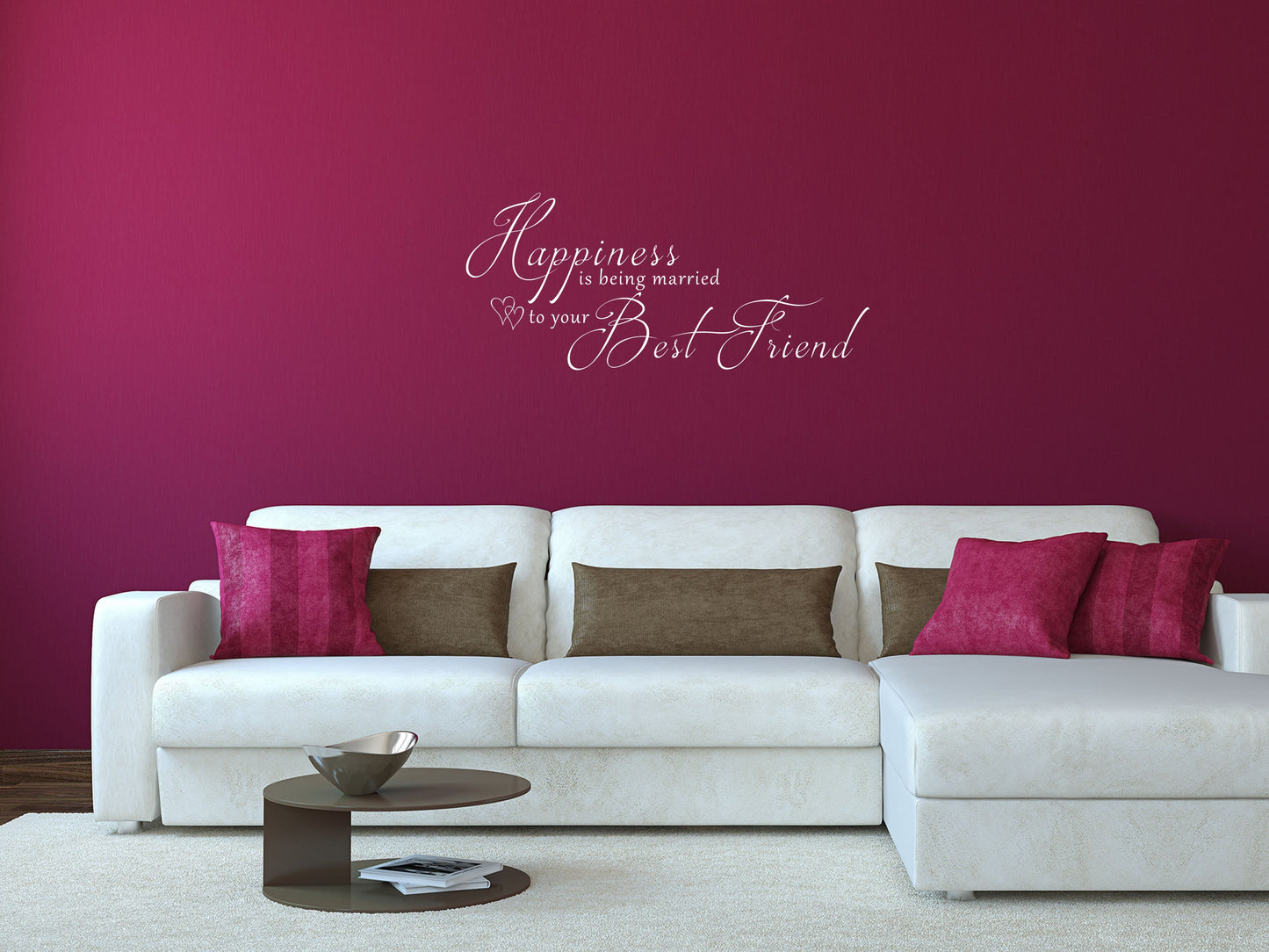 Happiness Is Being Married To Your Best Friend Vinyl Wall Decal Inspirational Wall Signs 