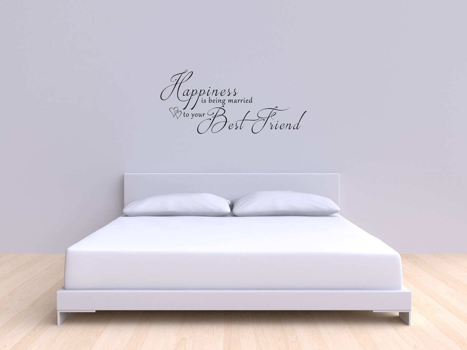 Happiness Is Being Married To Your Best Friend Vinyl Wall Decal Inspirational Wall Signs 