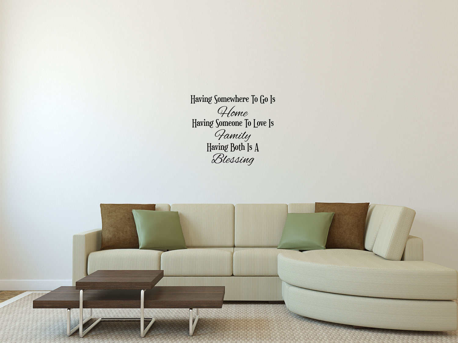 Having Somewhere To Go Decal - Family Home Decor - Blessing Quote - Family Wall Decal - Blessing Wall Art - Blessing Wall Quote Sticker Vinyl Wall Decal Inspirational Wall Signs 