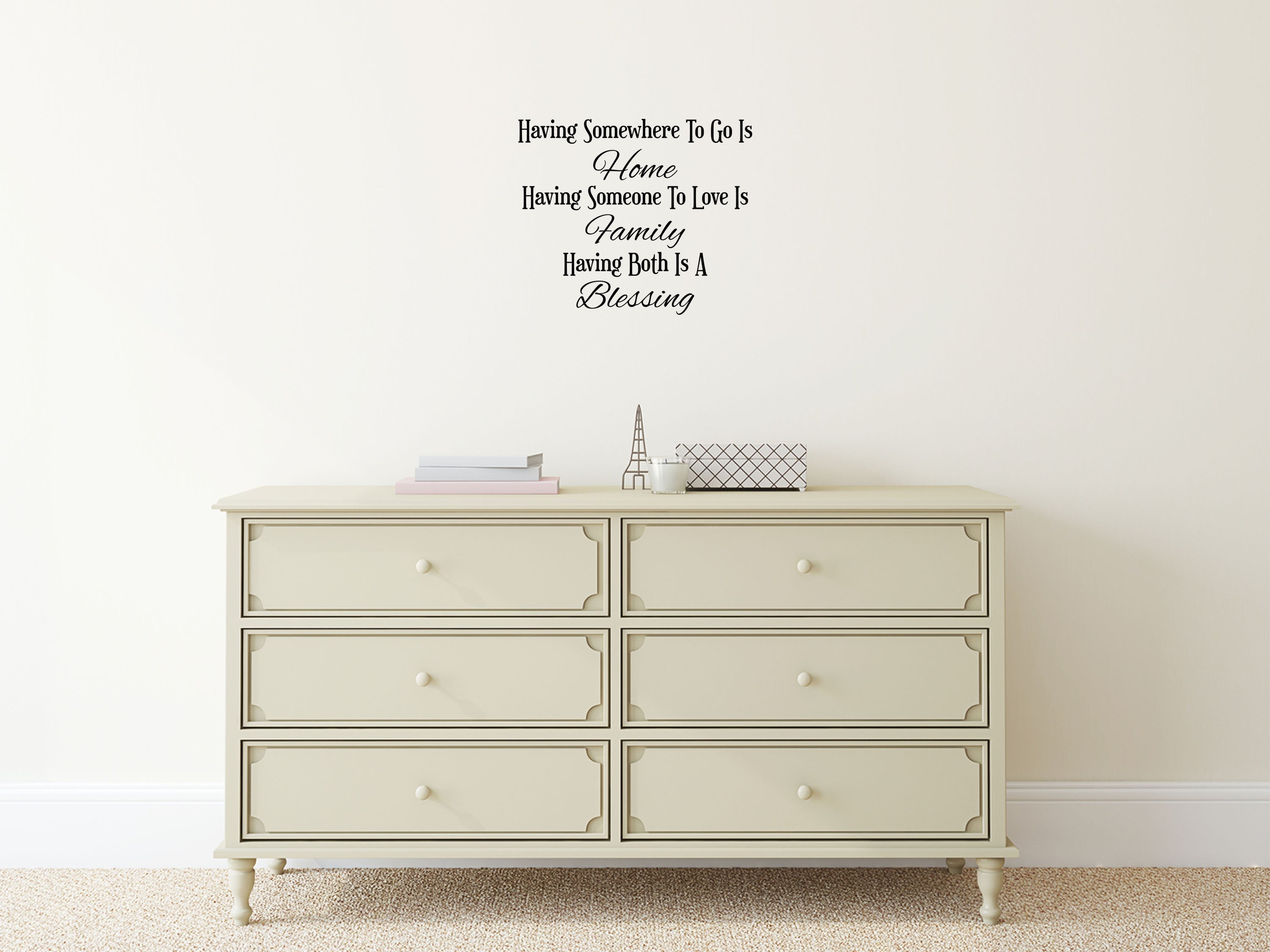 Having Somewhere To Go Decal - Family Home Decor - Blessing Quote - Family Wall Decal - Blessing Wall Art - Blessing Wall Quote Sticker Vinyl Wall Decal Inspirational Wall Signs 