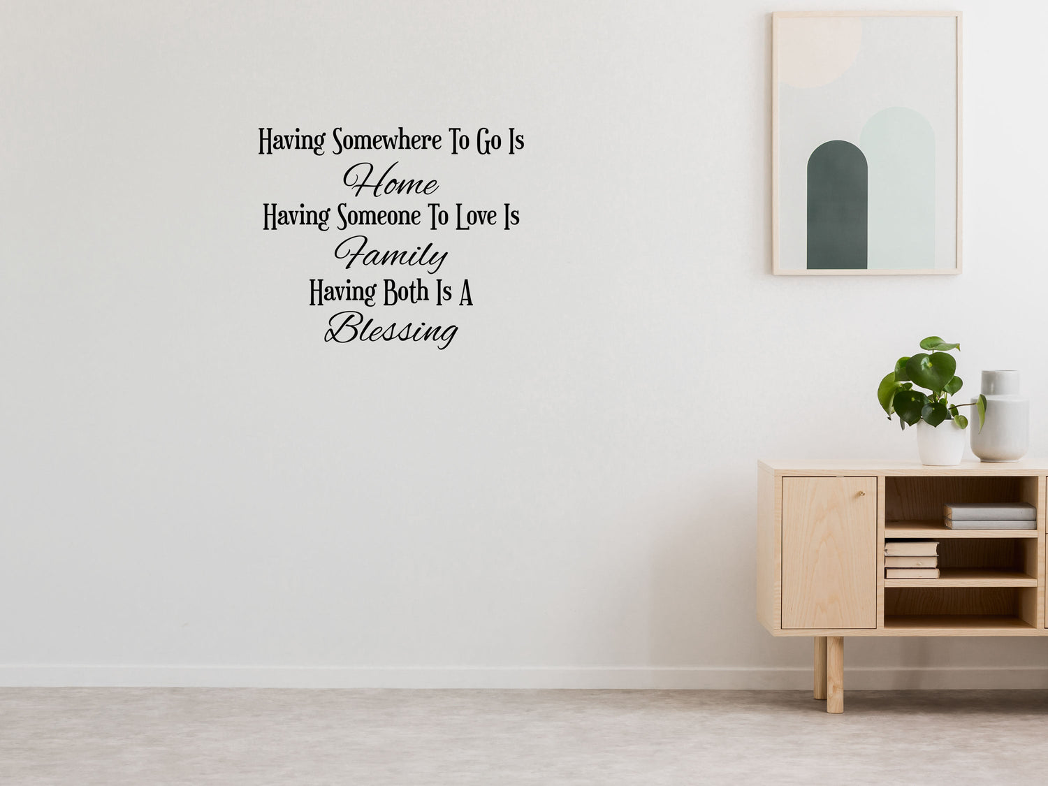 Having Somewhere To Go Decal - Family Home Decor - Blessing Quote - Family Wall Decal - Blessing Wall Art - Blessing Wall Quote Sticker Vinyl Wall Decal Inspirational Wall Signs 