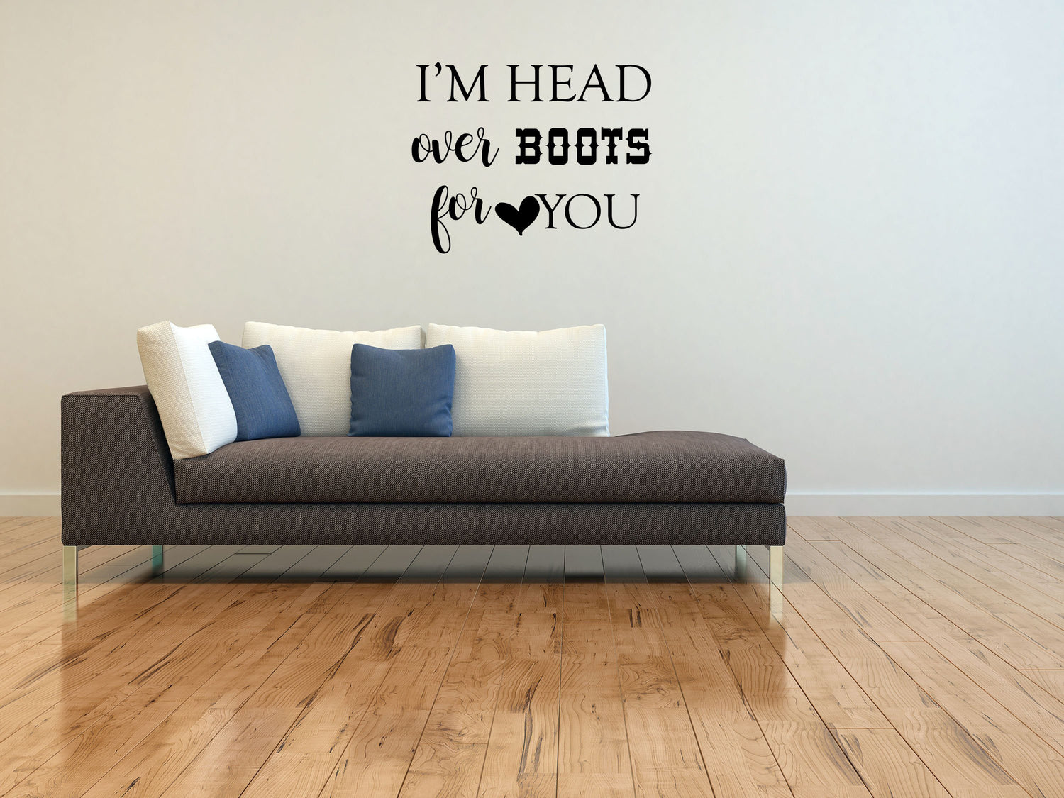 Head Over Boots Decal - Love Quote Decal - Head Over Boots For You - Head Over Boots Sign - Western Love Wall Art Vinyl Wall Decal Done 