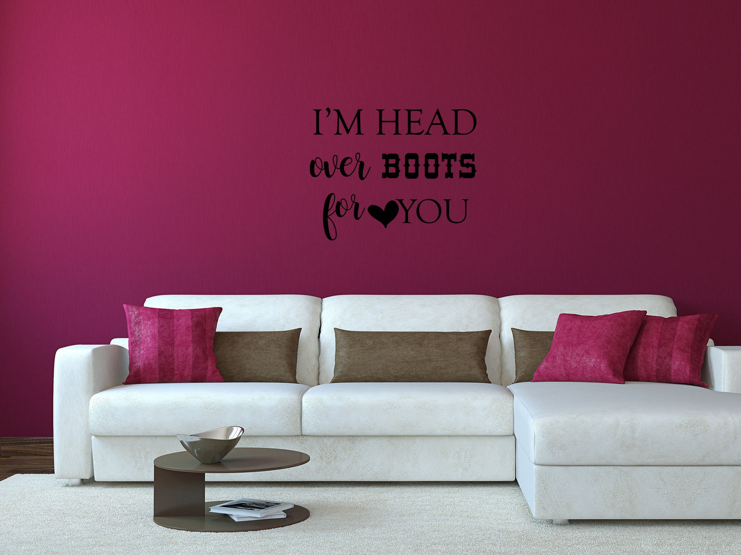 Head Over Boots Decal - Love Quote Decal - Head Over Boots For You - Head Over Boots Sign - Western Love Wall Art Vinyl Wall Decal Done 