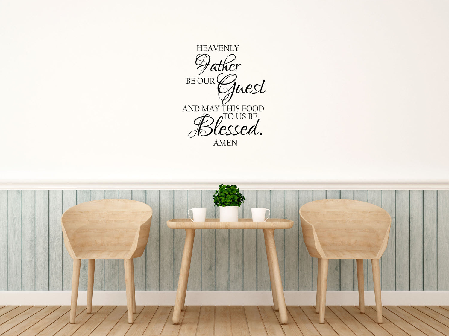 Heavenly Father Be Our Guest Vinyl Wall Decal Inspirational Wall Signs 