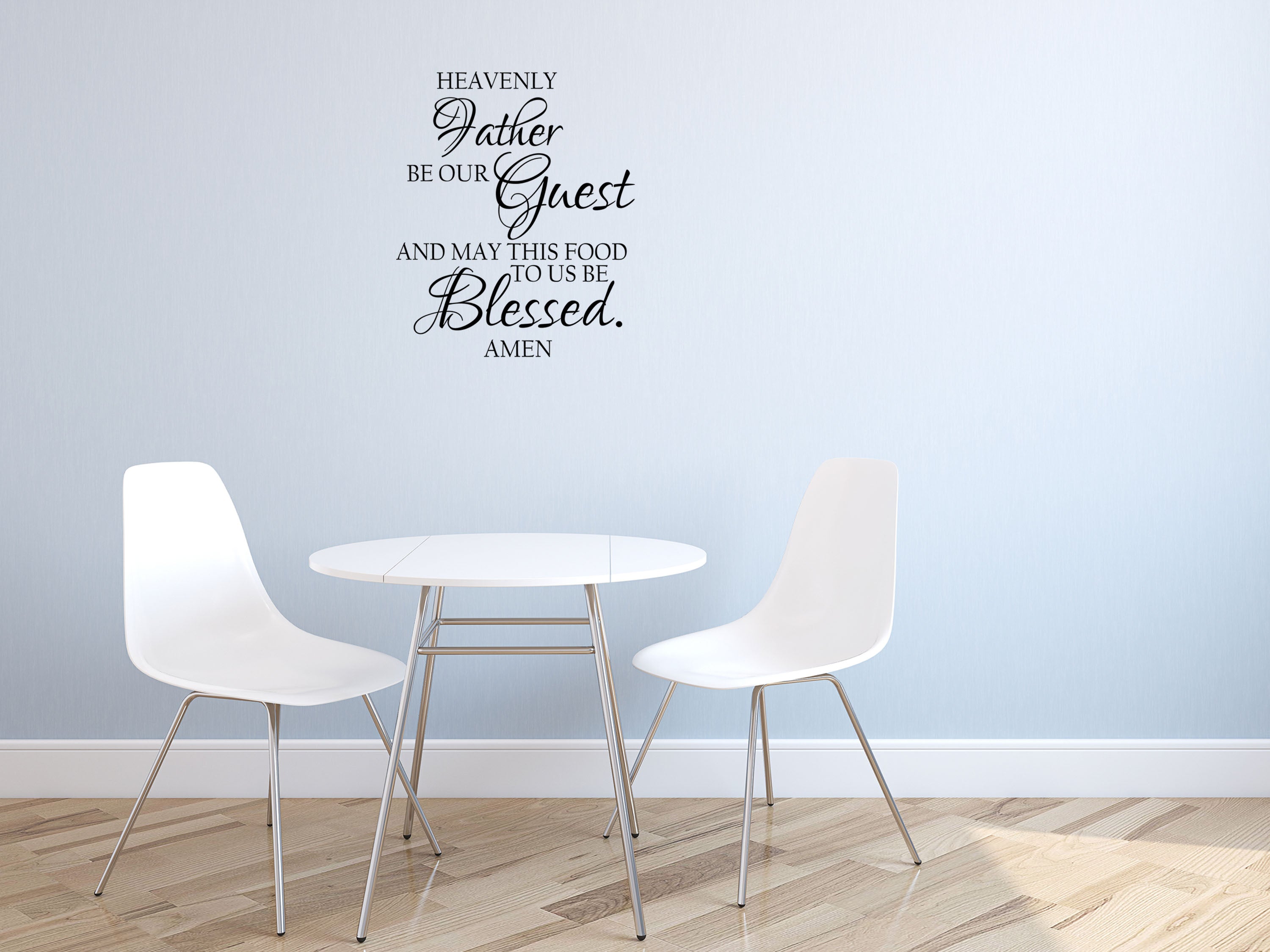 Heavenly Father Be Our Guest Vinyl Wall Decal Inspirational Wall Signs 