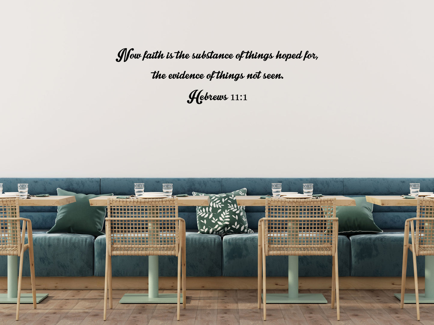 Hebrews 11:1 - Scripture Lettering Vinyl Wall Decal Inspirational Wall Signs 