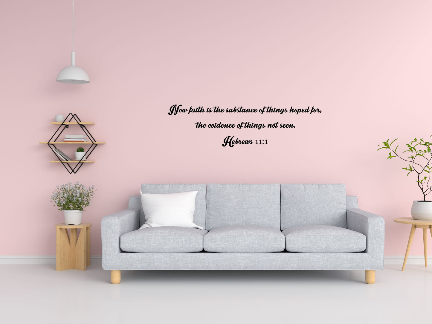 Hebrews 11:1 - Scripture Lettering Vinyl Wall Decal Inspirational Wall Signs 