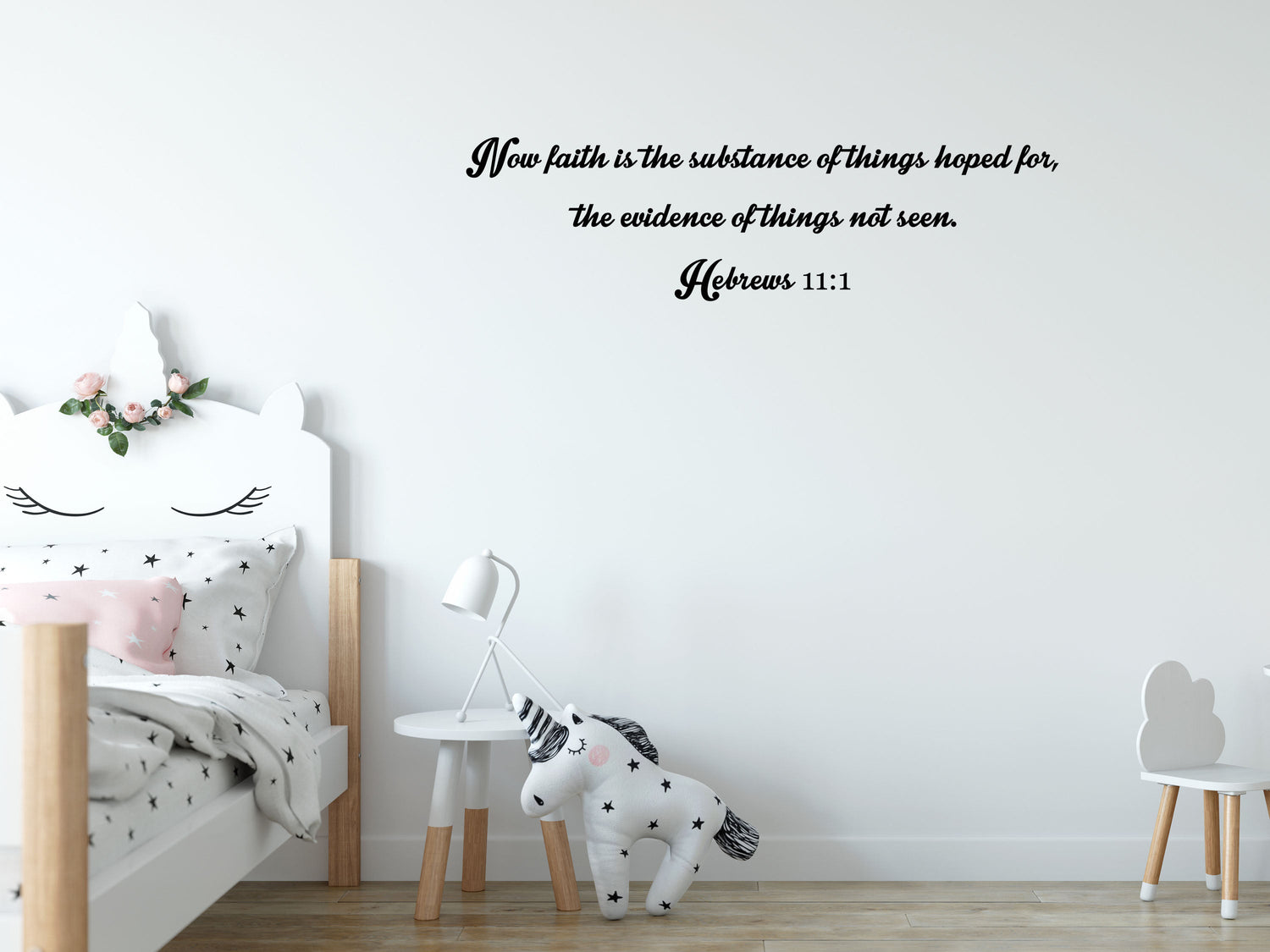 Hebrews 11:1 - Scripture Lettering Vinyl Wall Decal Inspirational Wall Signs 